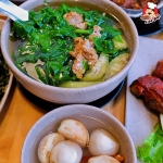 Canh cua mồng tơi + cà